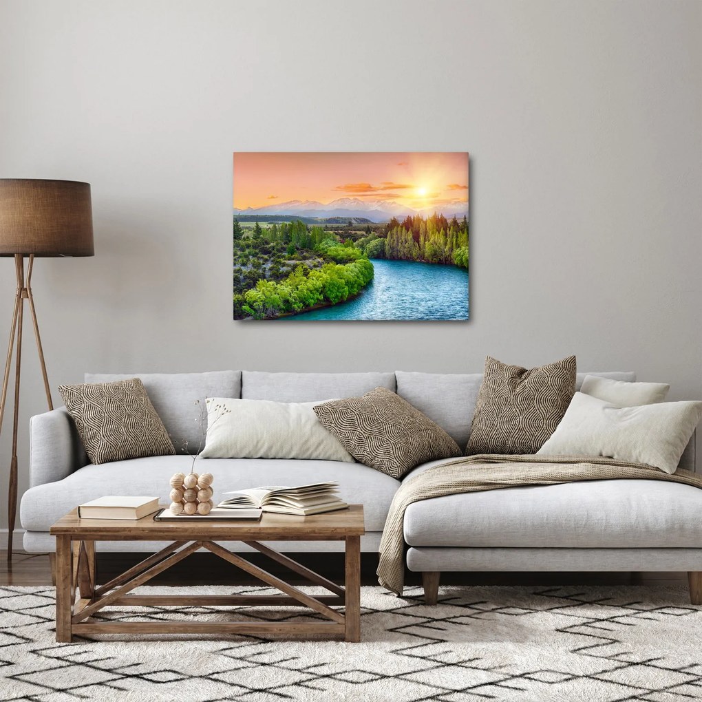 Tablou - Pădure peisaj montan (70x50 cm)