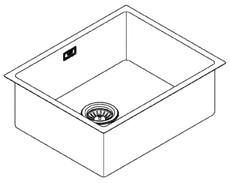 GROHE 31574SD1 - Chiuvetă de bucătărie K700U 550 x 450 mm din oțel inoxidabil