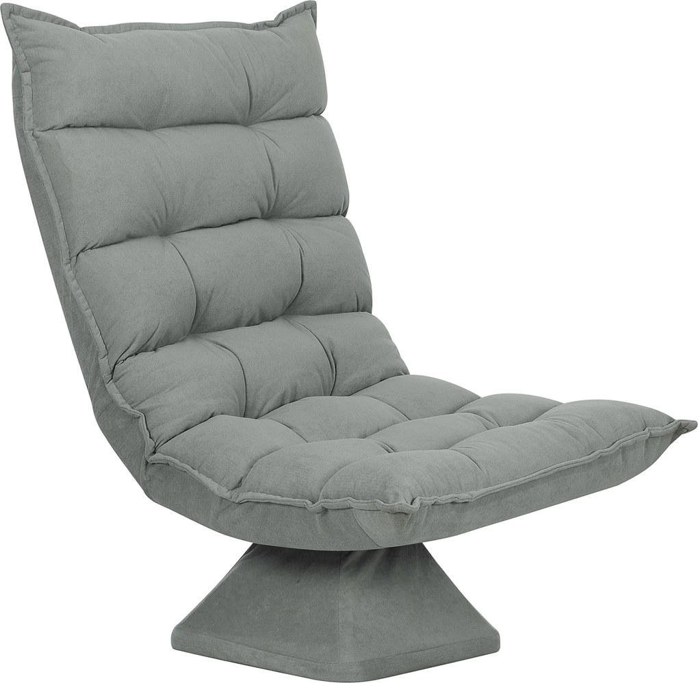 HOMCOM Scaun de podea, stil contemporan, Oțel, Material textil cu efect de catifea, 62 x 70 x 95 cm, Gri | Aosom Romania