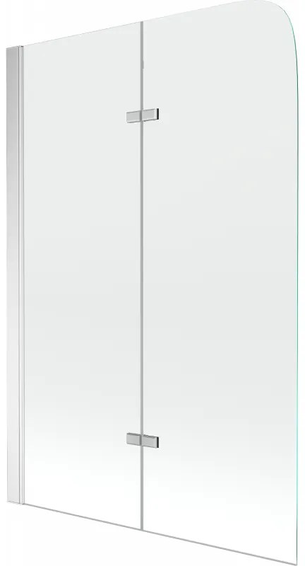 Mexen Felix paravan cadă cu două aripi 100 x 140 cm, transparent, crom - 890-100-002-01-00
