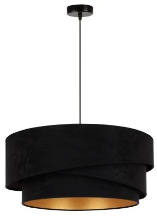 Lustră pe cablu Duolla KOBO 1xE27/15W/230V d. 45 cm negru/auriu