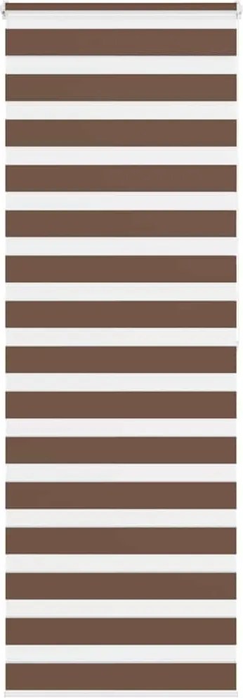 vidaXL Jaluzea tip zebra maro lățime țesătură 85,9 cm poliester