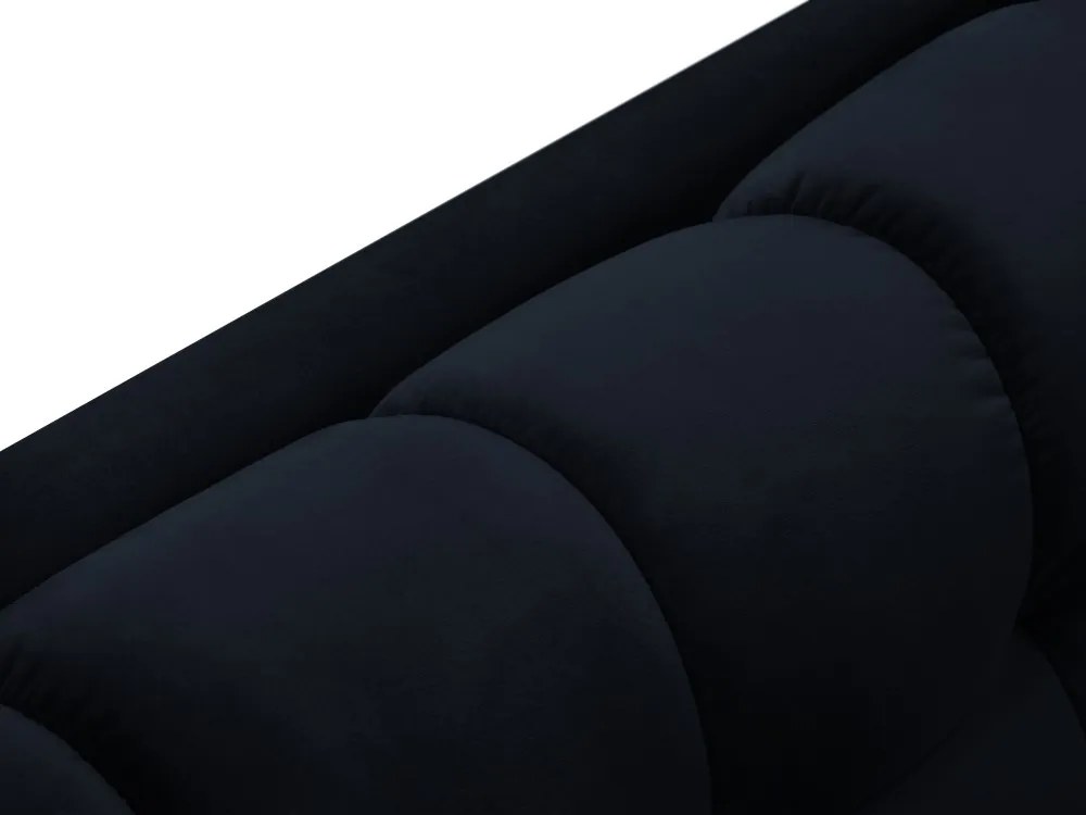 Colțar tapițat Bali, Albastru închis/5 locuri/picioare negre/partea stângă/ L293 x l185 x h75