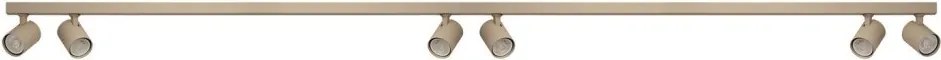 Plafoniera liniara bej cu 6 spoturi EXO 6, 200cm