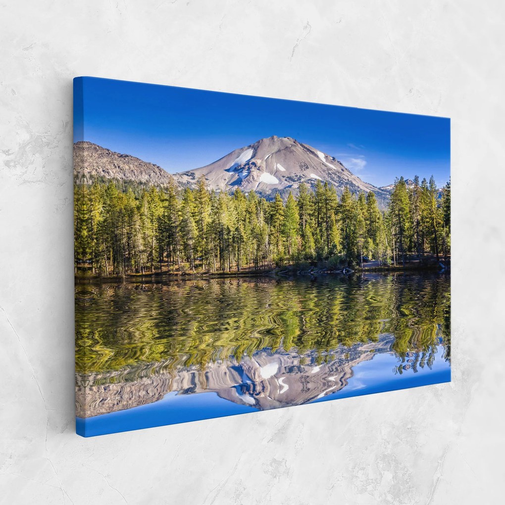 Tablou Canvas, 90x140cm, Dormitor si Living, Peisaje, Lacuri, Green Tree Lake