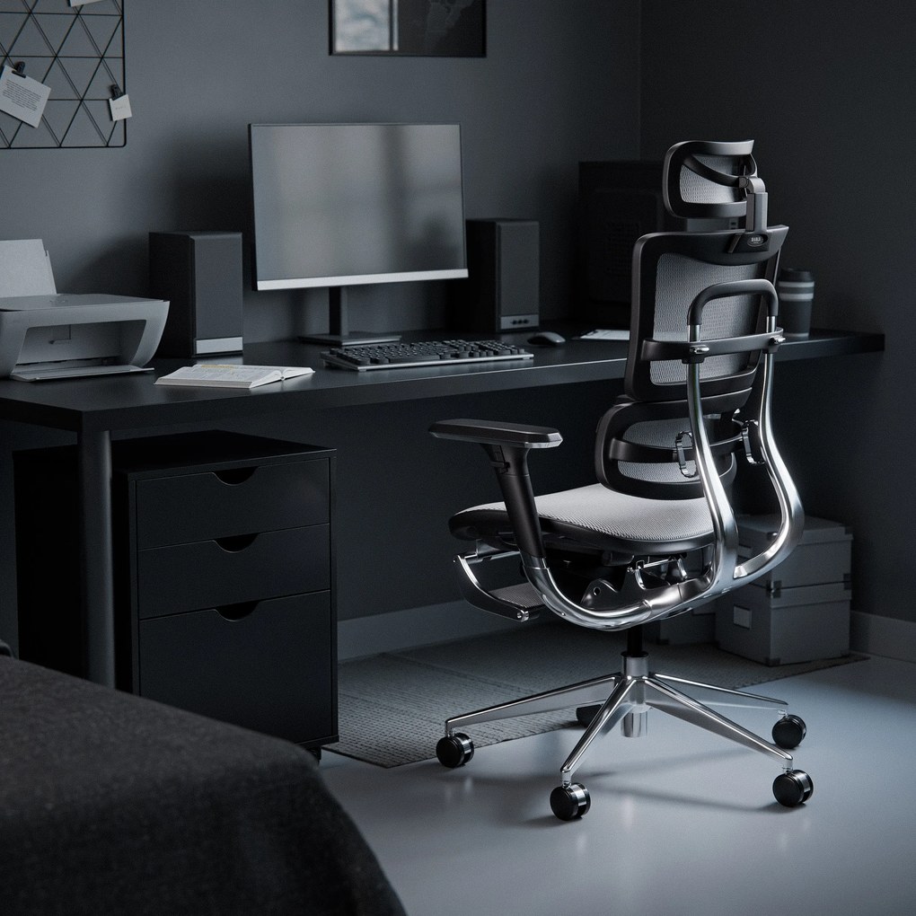 Scaun ergonomic Diablo V-Master: negru-alb