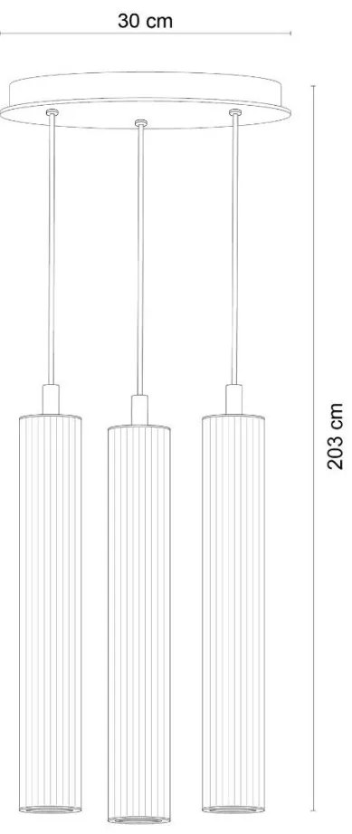 Lustra cu 3 pendule design modern ARIA alama periata