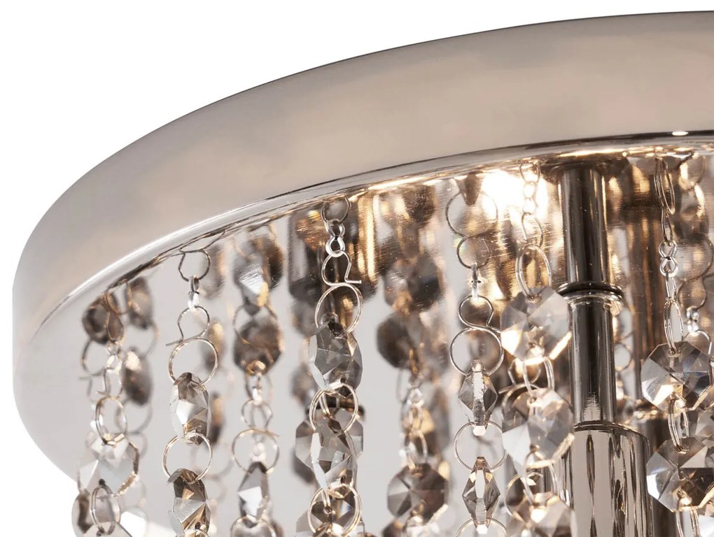 Plafonieră clasică neagră cu sticlă fumuriu - Medusa