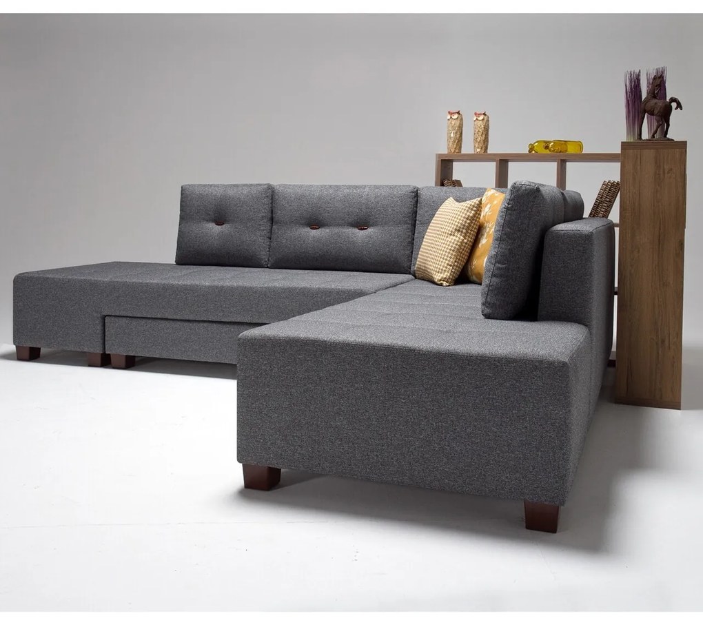 Coltar extensibil Manama Right, Balcab Home, 206x282 cm, gri