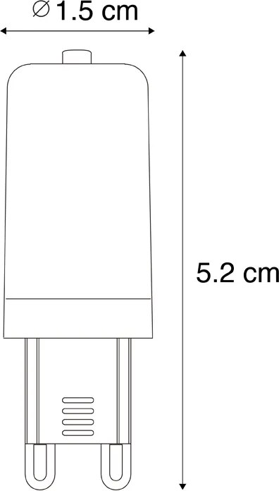 Set de 5 becuri LED G9 transparente 3,5W 480 lm 3000K