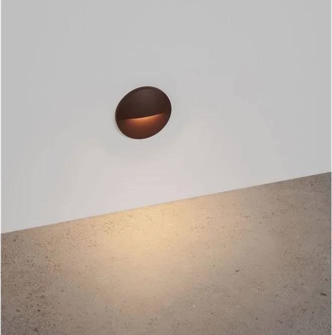 Spot aplicat perete exterior LED 3000K IP65 Toc corten