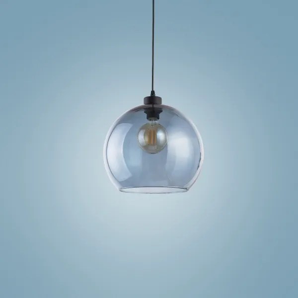 Lustră pe cablu CUBUS 1xE27/60W/230V albastră
