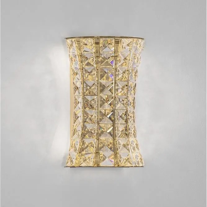 Aplica de perete LED auriu, cristale sticla CELYSIA