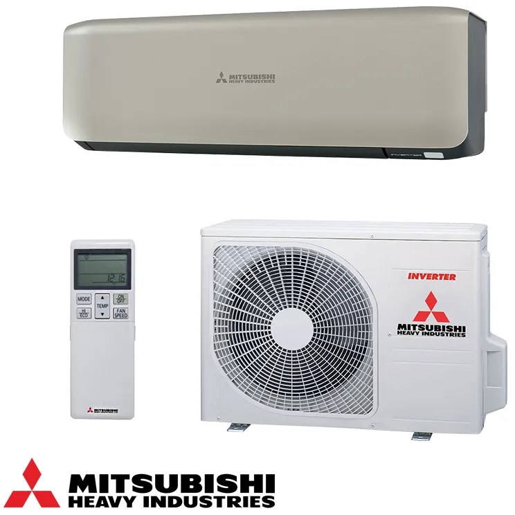 Aparat de aer conditionat inverter Mitsubishi Heavy Industries SRK35ZS-WT + SRC35ZS-W, 12000BTU, 25 m², A++, R-32, Bej