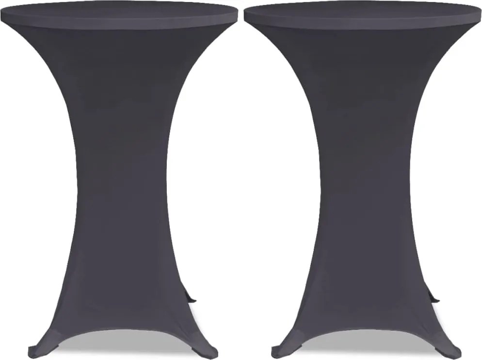 vidaXL Husă elastică pentru masă, 2 buc., antracit, 70 cm