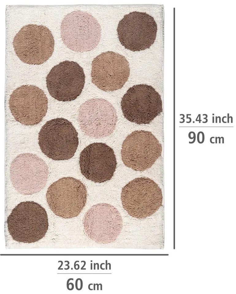 Covoraș de baie maro-bej din bumbac organic 60x90 cm Tibet – Wenko