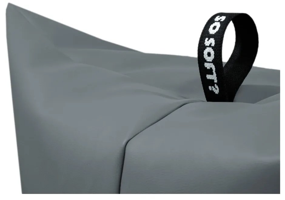 Fotoliu bean bag portocaliu cu tapițerie din imitație de piele Icy Sofa – So Soft?