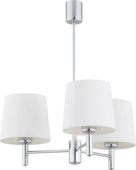 Brilagi - Lustră pe tijă MONTE 3xE27/60W/230V crem/crom lucios