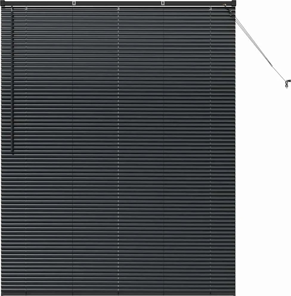 vidaXL Jaluzele venetiene Manual Negru 175 x 145 cm Aluminiu