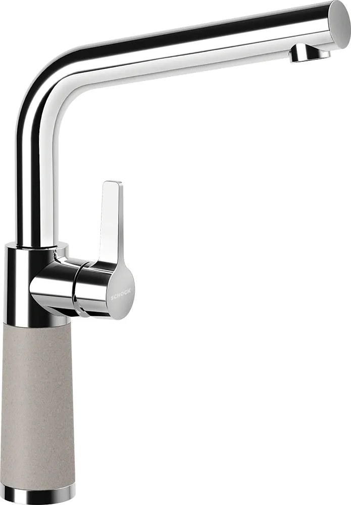 Baterie bucatarie Schock SC-540 Cristalite Concrete, aspect granit, cartus ceramic, gri beton