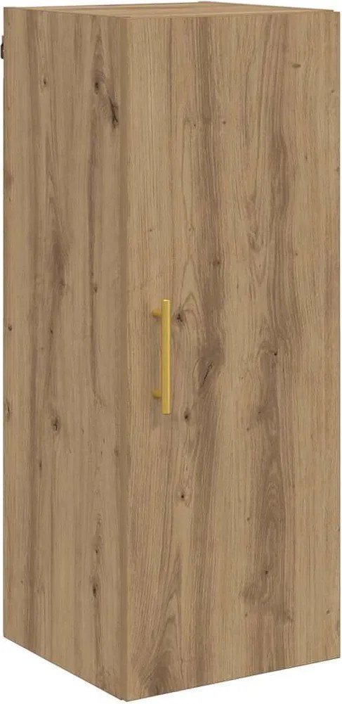 vidaXL Dulap montat pe perete Stejar Artizanal 34,5 x 34 x 90 cm