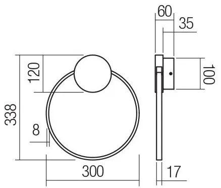 Aplică LED ATOM LED/11W/230V d. 30 cm Redo 01-3102
