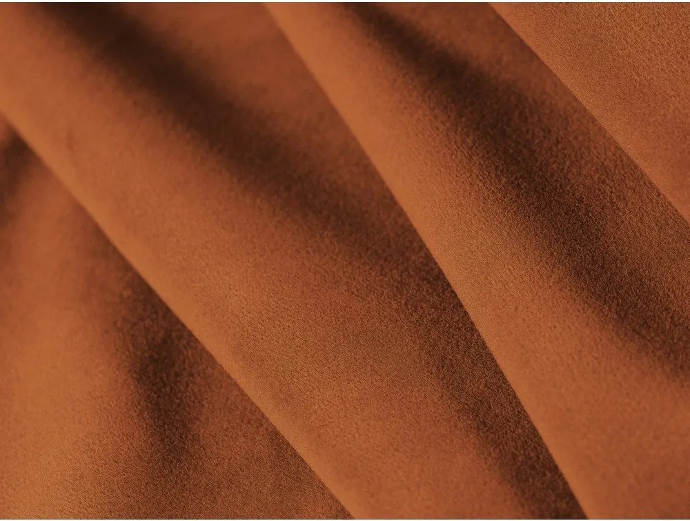 Taburet teracotă cu tapițerie din catifea Kate – Micadoni