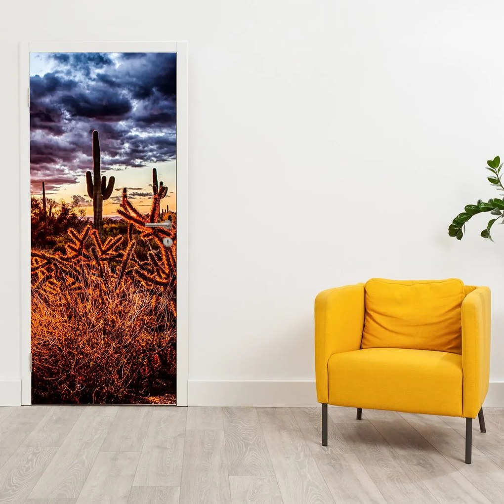Fototapet pentru ușă - Ora de aur al deșertului (95x205cm)
