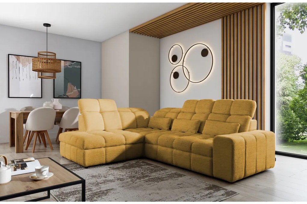 Canapea de colț Magnelio L cu scaun extensibil electric - Vogue 9