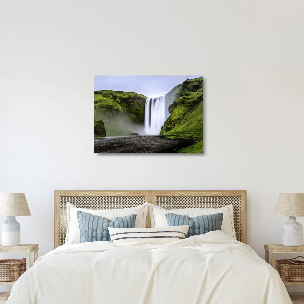 Tablou pe sticlă cu cascade (70x50 cm)