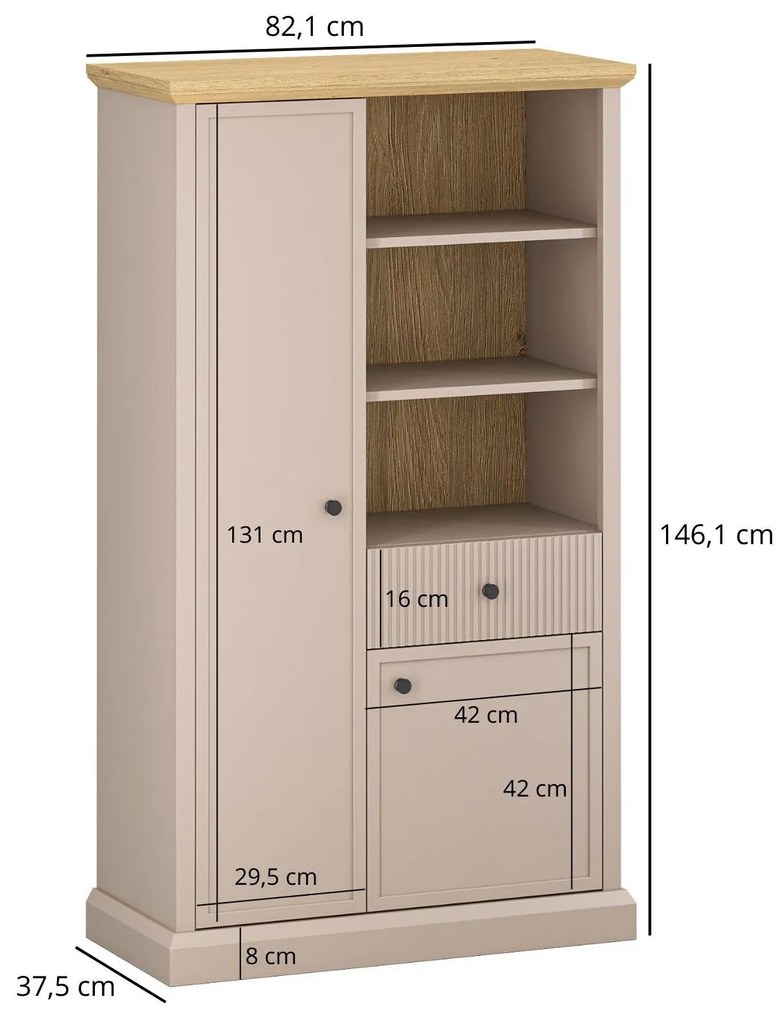 Raft Indices (taupe + stejar pietros). 1116865