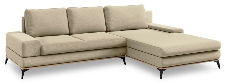 Colțar extensibil cu șezlong pe partea dreaptă Windsor &amp; Co Sofas Planet, bej