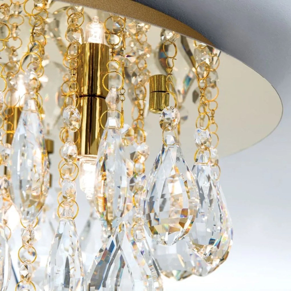 Plafoniera cristal K9 design elegant CELESTE D-45 aurie
