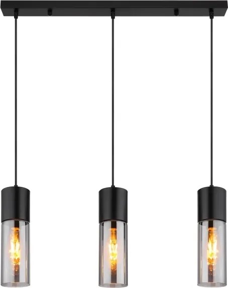 Globo 21000-3HBN - Lustră suspendată pe cablu ANNIKA 3xE27/25W/230V neagră