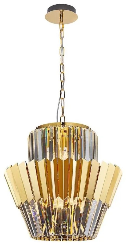 Lustră pe lanț DONNA 9xE14/40W/230V d. 45 cm auriu