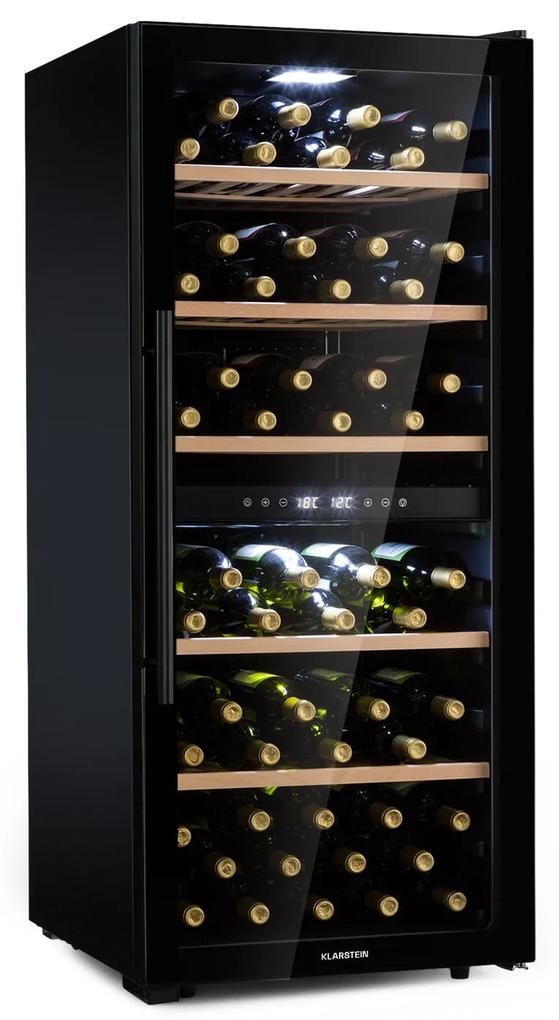 Barossa 102D, răcitor de vinuri, 2 zone, 102 sticle, ecran tactil cu LED, negru