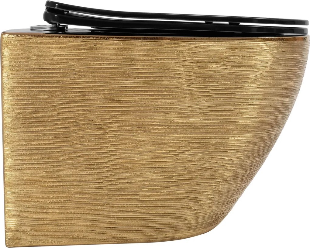 Vas WC Rea Carlo Mini Tornado Black Brush Gold