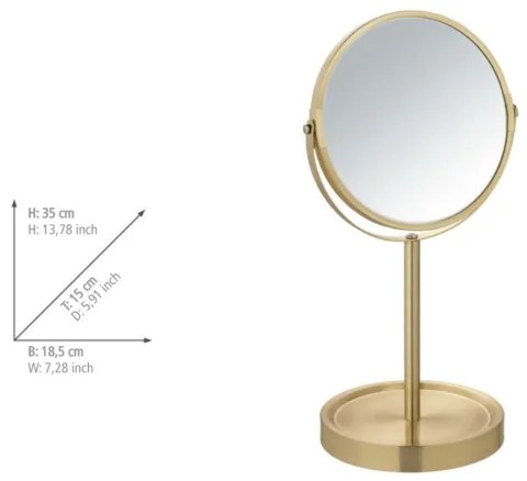 WENKO 26061100 - Oglindă ALATA 18,5x35 cm aurie