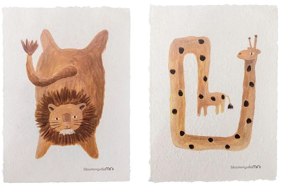 Tablouri pentru copii 2 buc. 25x35 cm Fritza – Bloomingville Mini