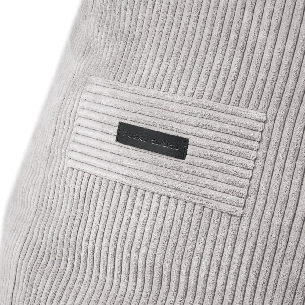 Fotoliu bean bag verde cu tapițerie din catifea reiată Snug 100 – SLOWDOWN