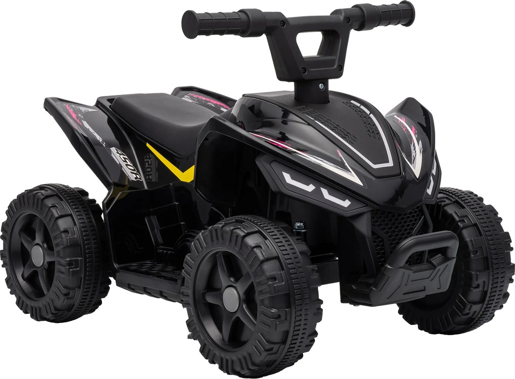 AIYAPLAY ATV Electric pentru Copii 18-48 Luni, 6V, 2 km/h, Sarcină 25 kg, Negru | Aosom Romania
