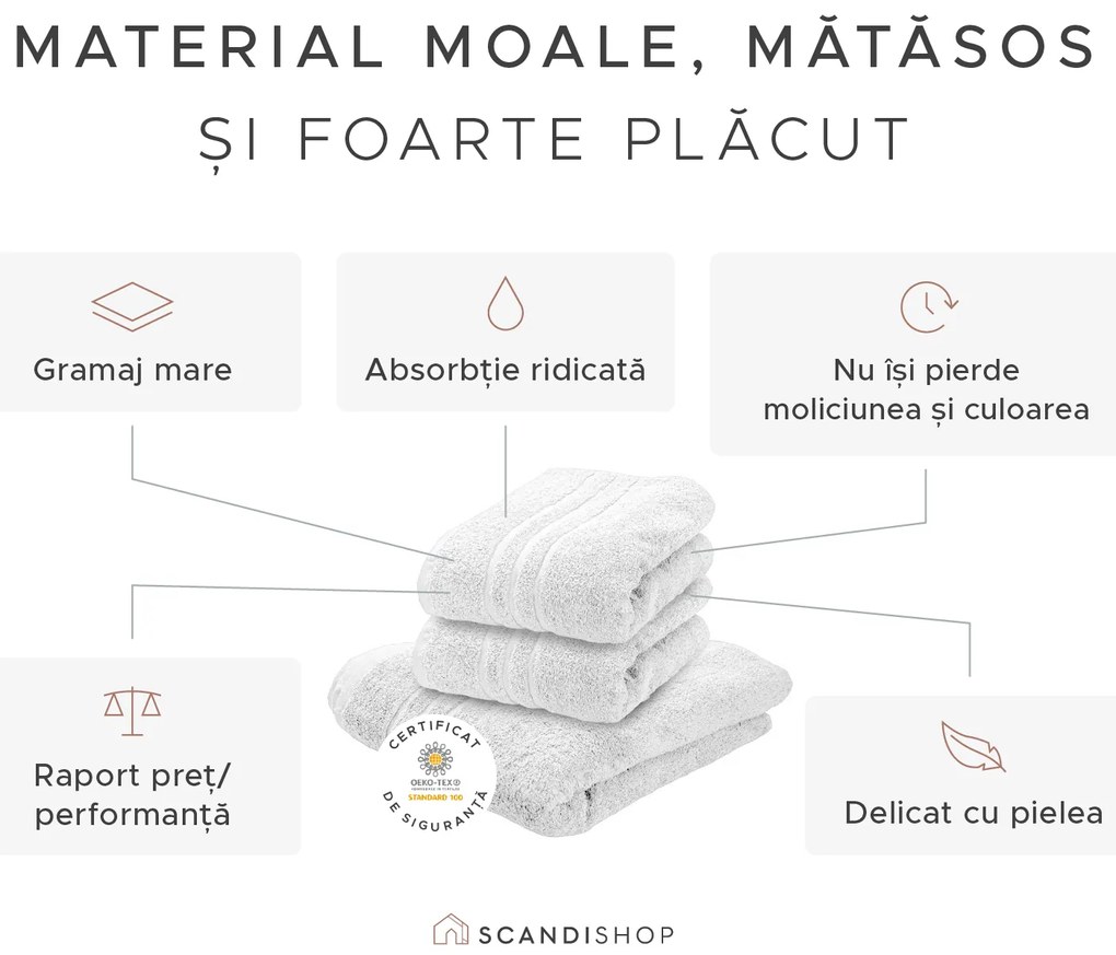 Prosop pentru corp Confort maxi, verde deschis 100 x 180 cm, 100% bumbac