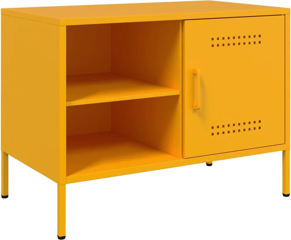 vidaXL Dulap TV, galben muștar, 68x39x50,5 cm, oțel