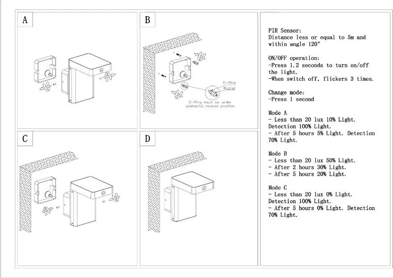 Lampa solara cu senzor de miscare IP65 Nordis
