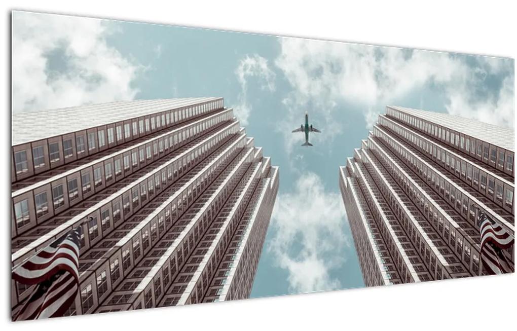 Tablou cuavion între clădiri (120x50 cm), în 40 de alte dimensiuni noi