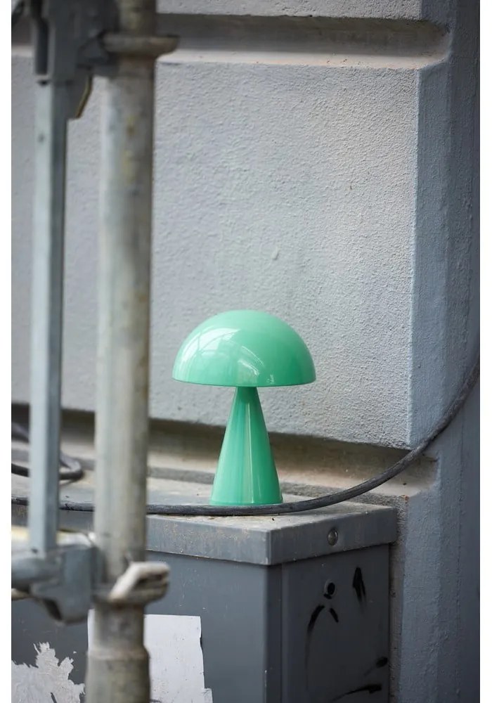 Veioză verde-mentă LED cu intensitate reglabilă (înălțime 20 cm) Mush – Hübsch