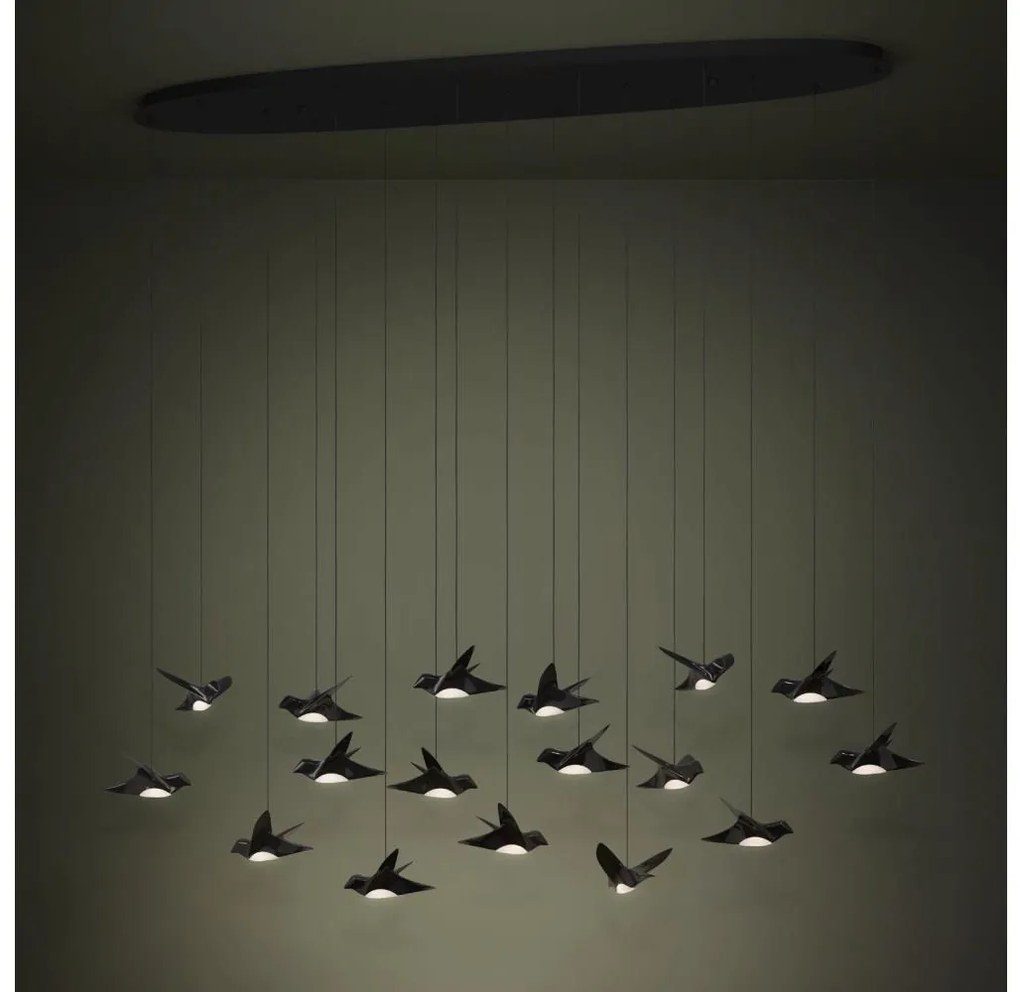 Lustră LED dimabilă pe cablu Eglo 390353 PARATEBUENO 17xLED/3W/230V negru