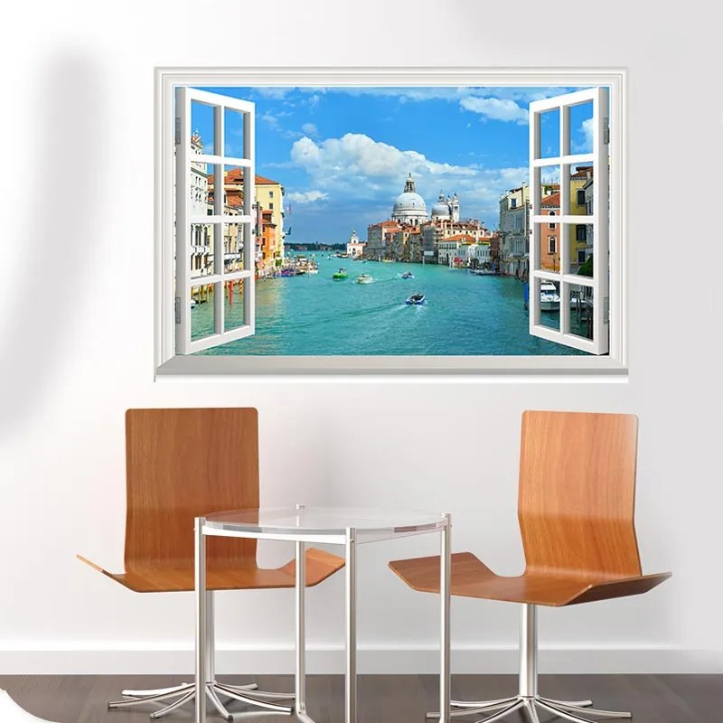Sticker perete Venetia 3D Window