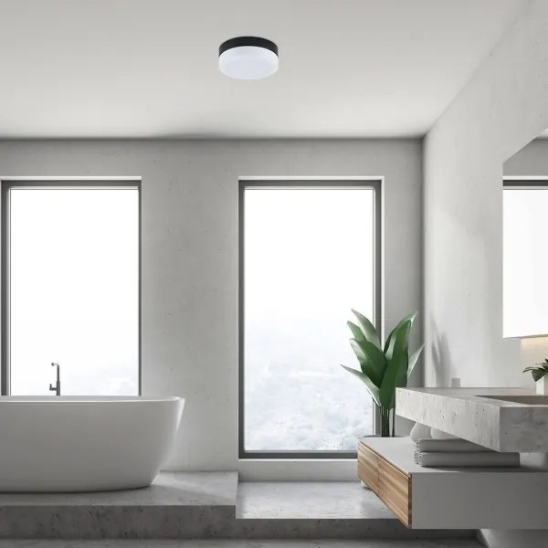 Plafonieră LED pentru baie Rabalux 75026GAELO LED/18W/230V d. 28 cm negru