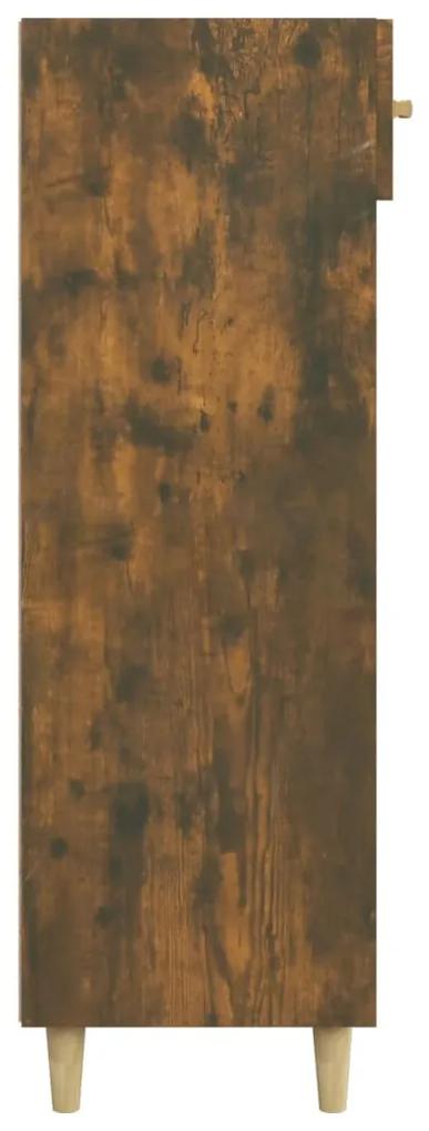 Pantofar, stejar fumuriu, 60x35x105 cm, lemn compozit 1, Stejar afumat